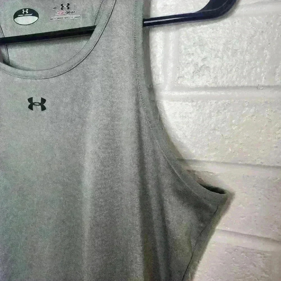Under armour women's grey racerback tank size medium - Picture 3 of 6